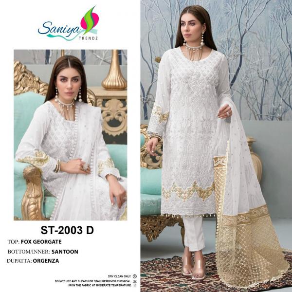 Saniya St 2023 Georgette Designer Pakistani Suit Collection